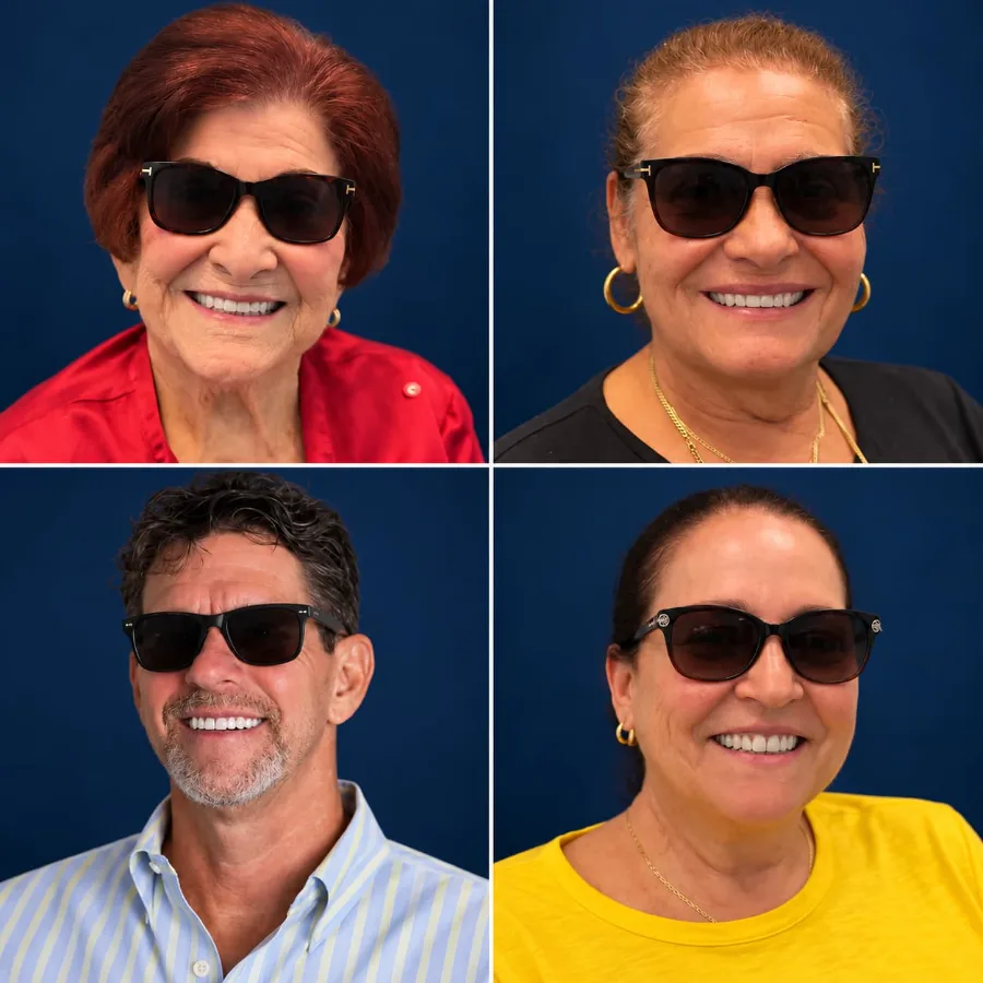 Finished smile design results for several patients at Altamar Dental Studio in Naples, FL